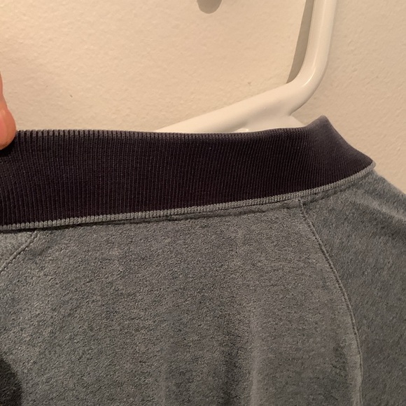 Stellar Greyish Blue Banana Republic Luxury Touch 100% Cotton Polo Shirt SZ L 🔥 - Picture 7 of 7